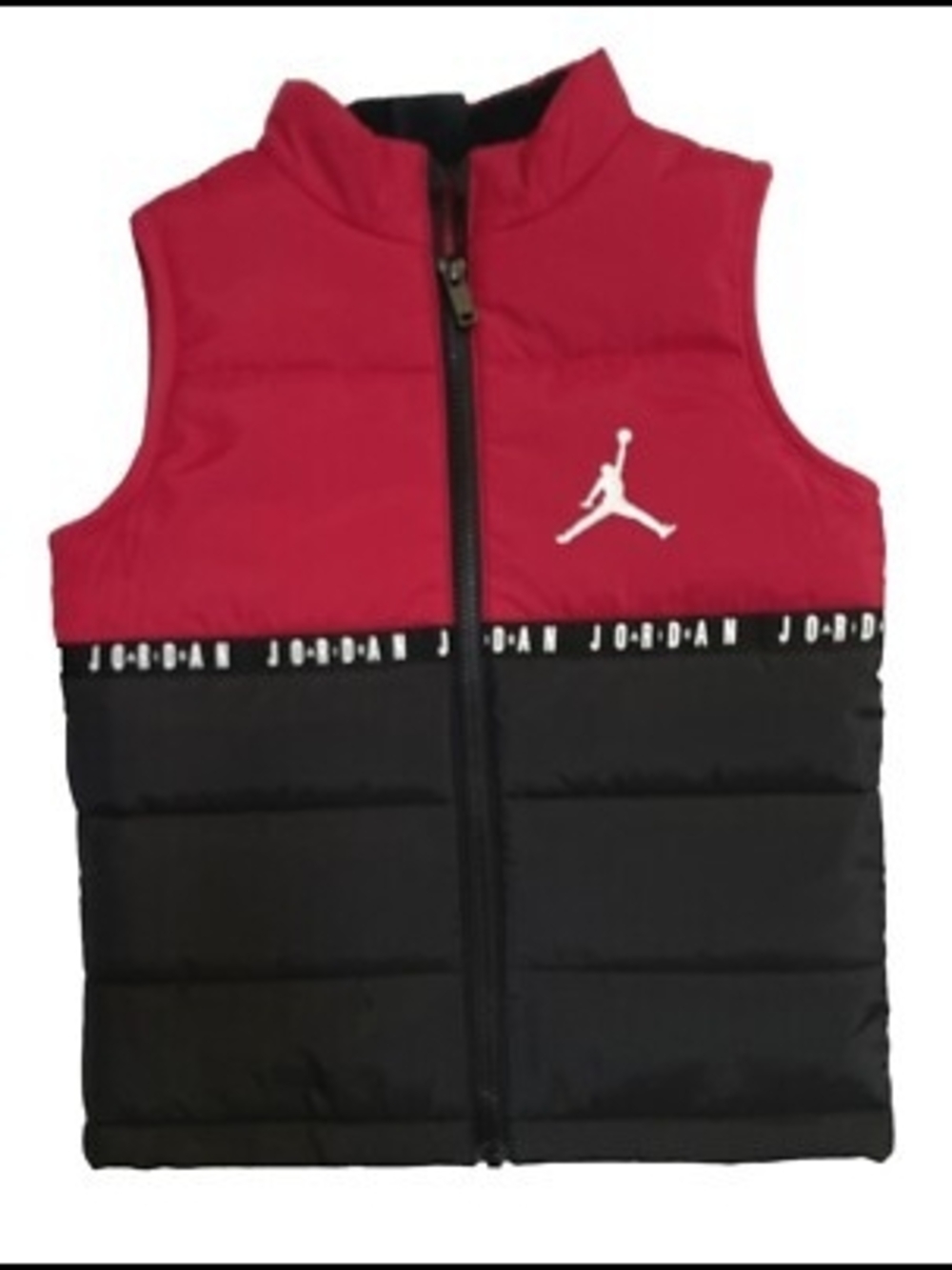 Jordan Kids Red and Black Quilted Vest with Jumpman Logo 4/XS